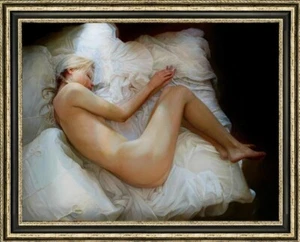 Handmade Original Oil Painting art female nude girl on canvas30"X40" - Picture 1 of 2