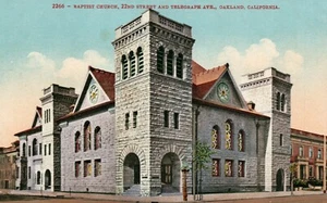 Baptist Church 22nd Street Oakland Kalifornien CA Vintage Postkarte 2266 - Bild 1 von 2