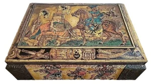 Vintage Large,LEBKUCHENFABRIK Biscuit Cookie Tin Nurnberg E.Otto Schmidt - Picture 1 of 19