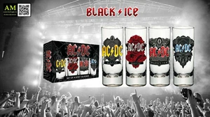 AC/Dc Black Ice - Shot Glass 4er Set- Shot Glasses - New/Original Packaging - Picture 1 of 3