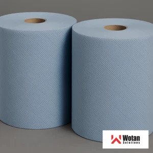2x Putztuchrolle 3-lagig blau 33x36cm Putzrolle 1000 Blatt Putzpapier FSC - Bild 1 von 2