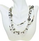 Chico’s Icy Clear Beaded Layered Chain Necklace 20