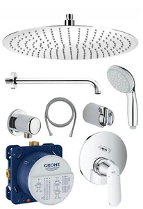 Grohe Unterputz Duscharmaturen Set Eurosmart mit Regendusche Kopfbrause 30x30 cm - Bild 1 von 7