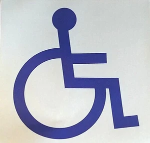 Calcomanía altamente reflectante para discapacitados 8"" x 8"" SÍMBOLO DE SILLA DE RUEDAS ADA - Imagen 1 de 1