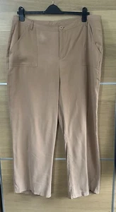 ASOS Size 18 Slim Cargo Trousers Tan Brown New BG4 - Picture 1 of 5