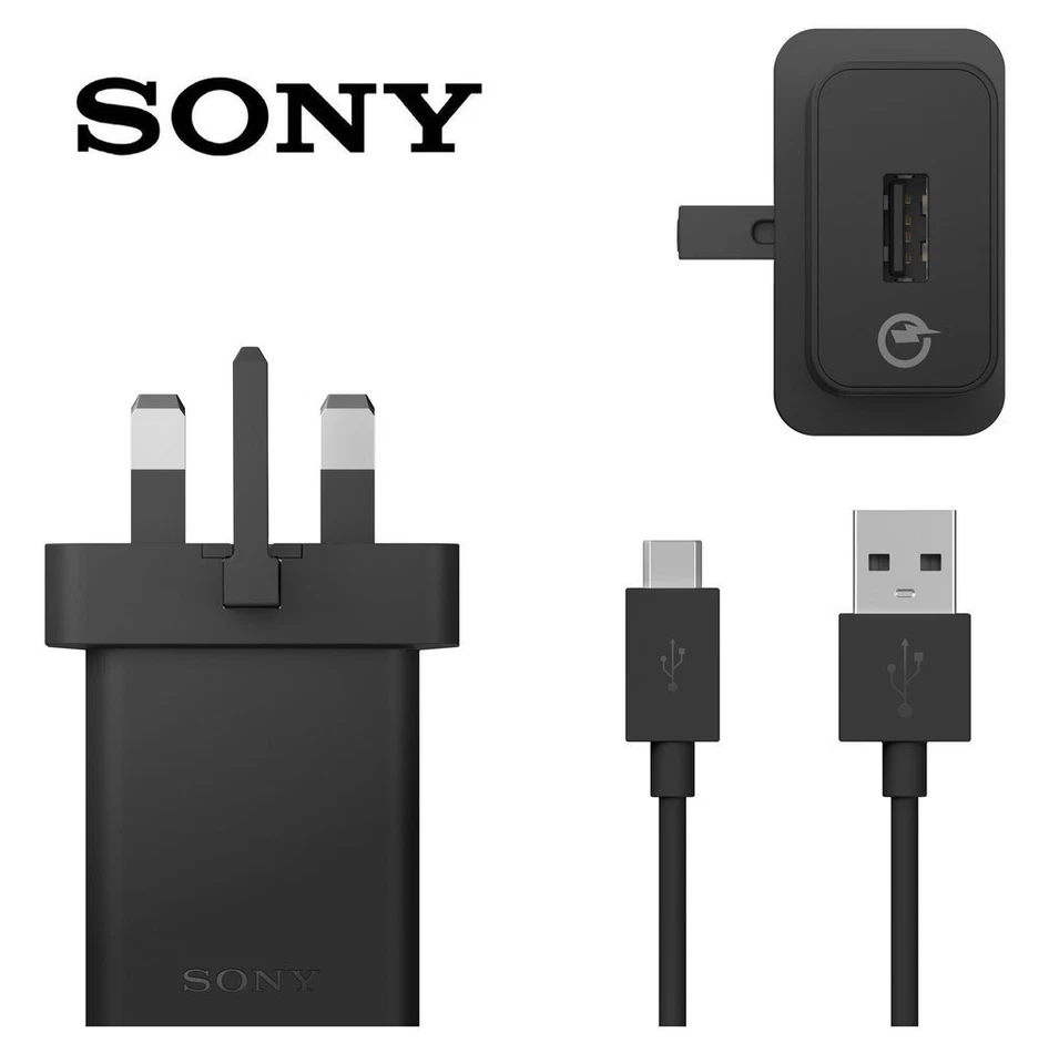 Sony Fast Charger UCH10 With EP-803 Micro USB Data Cable No Retail Package - Image 1 of 3