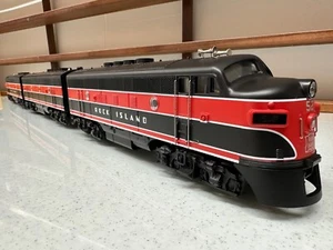 MTH 2 Rail O Scale F3 Rock Island AA Units powered & F3 B Unit Diesel Unpowered - Picture 1 of 19