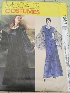 McCalls Costume Pattern 4089 Gothic Medieval Vampire Gowns Sizes 6 8 10 12 UNCUT - Picture 1 of 4