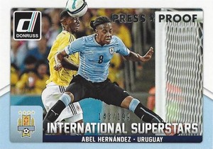 2015 Donruss Soccer 'International Superstars' #52 Abel Hernandez Silver 143/199