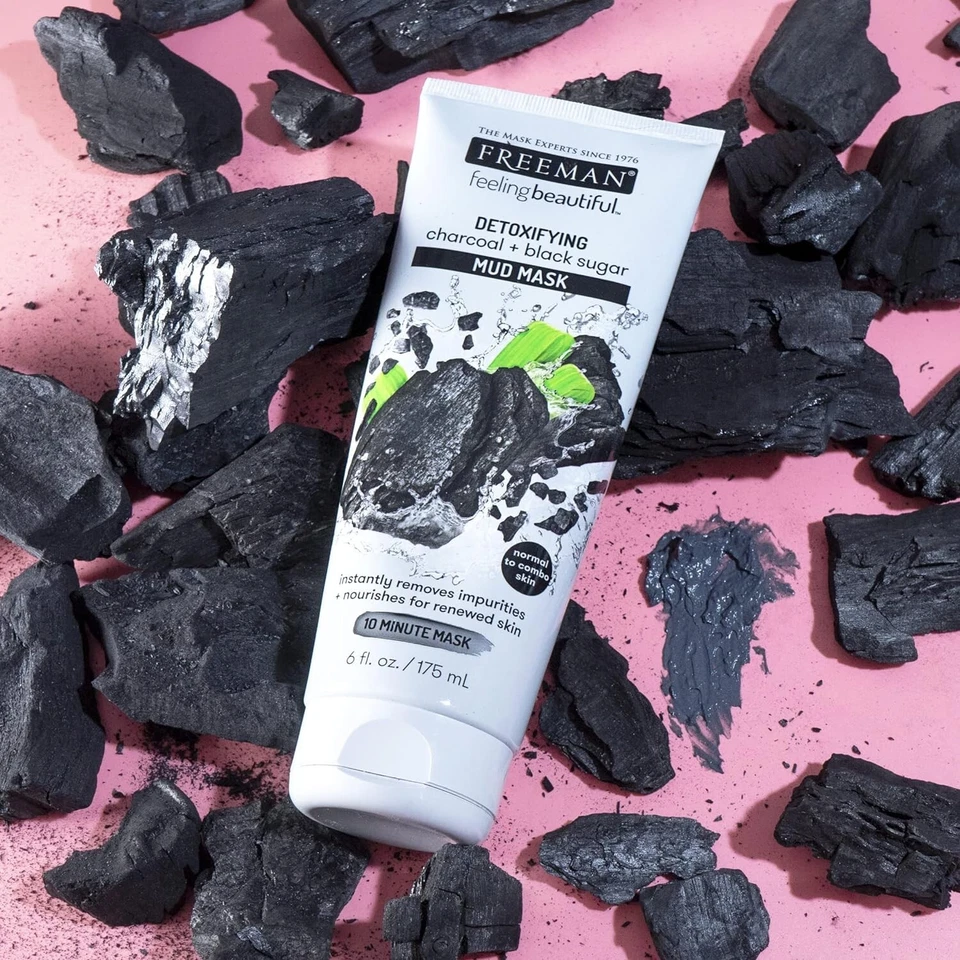 Freeman Detoxifying Charcoal & Black Sugar Face Mud Mask Removes Impurities - Image 1 of 1