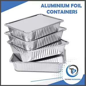 Foil Trays With Lids Takeaway Foil Containers For Food | No1 /No2 / No6a |1000Pc - Picture 1 of 10