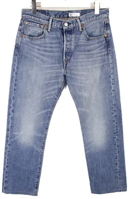 JEANS LEVI'S 501 POUR HOMMES W30/~L27 Droit Effet Décoloré Whiskers - Photo 1/4