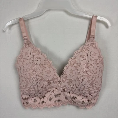 Sujetador de enfermería de encaje Momanda 32E sin cables Adobe Rose nuevo con etiquetas rosa polvoriento Foto 1 de 4