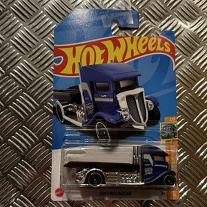 Hot Wheels Fast-Bed Hauler 1:64 Mattel Long Card (Blue) - Picture 1 of 3