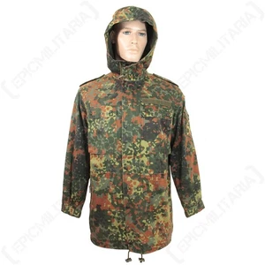 Original German Army Flecktarn Camouflage Parka-All Sizes-Genuine Army Surplus - Picture 1 of 8