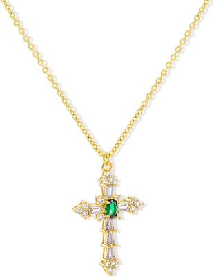 14K Gold Plated Waterproof Pendant Necklace for Women - Dainty Fashion Jewelry - Image 1 of 4