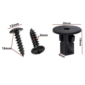 FIT FORD WHEEL LINING INNER SPLASH GUARDS SELF TAPPING PUSH IN RIVET SCREWS - Picture 1 of 7