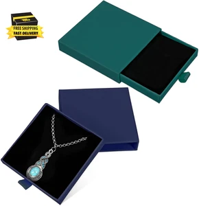 Schmuck Geschenk Aufbewahrungsboxen, 2er Pack 3,2x3,2x0,7 Zoll kleine Geschenkboxen Karton J - Bild 1 von 8
