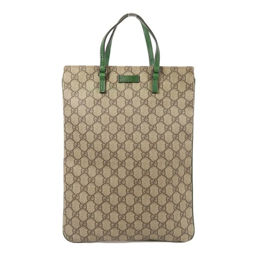 GUCCI GG SHW Borsa a mano 117551 tela rivestita marrone verde