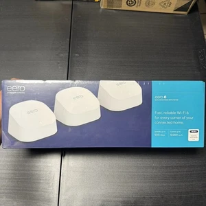 *** Sealed *** New Amazon eero6 Mesh Wi-Fi system 3Pack “SameDay Shipping” - Picture 1 of 4