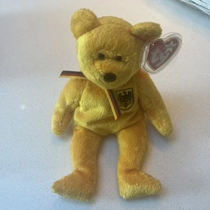 Ty Beanie Baby Prinz Von Gold Der Bär Top Zustand Mit Etikett  - Bild 1 von 4