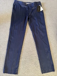 NEW Zara Man Navy Blue Suit Pants Size 36x33 Business - Picture 1 of 13