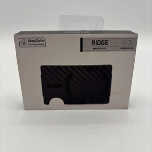 Ridge MagSafe Wallet Cash Strap Carbon Fiber 3K AUWCI249125 New Open Box - Picture 1 of 7