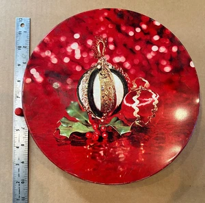 Vintage Weihnachtsdeko leere Dose Ornamente Mavrakos Bonbons - Bild 1 von 3