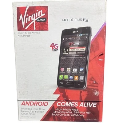 LG Optimus F3 4G LTE No-Contract Prepaid Cell Phone new Sealed  (Virgin Mobile) - Image 1 of 4