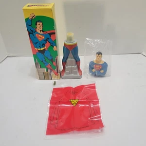Vintage 1978 Avon SUPERMAN Bubble Bath Soap Bottle Cape Box DC Comics Super-Hero - Foto 1 di 9