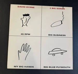 David Byrne 3 Big Songs Vinyl 45 LP Album Sire 1981 Maxi-Single - Picture 1 of 6