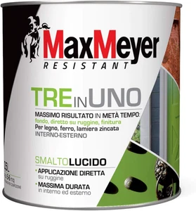 Smalto 3 in 1 Finitura Lucida Nero 0,5 L - Foto 1 di 12
