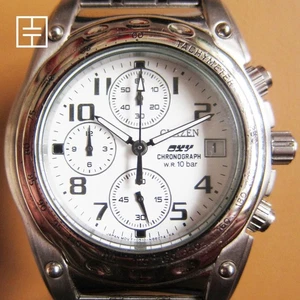 CITIZEN OXY Chronograph 0510-S72129 MST Men’s Watch w/ White Dial - Foto 1 di 9