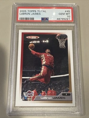 05/06 Topps Total Lebron James PSA 10 Low Pop - Image 1 of 3
