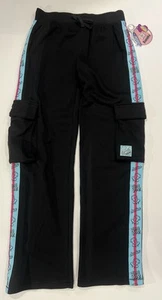 Justice Ring Pop Bazooka Black Cargo Straight Leg Youth Sz L 12/14 - Large New - Picture 1 of 4