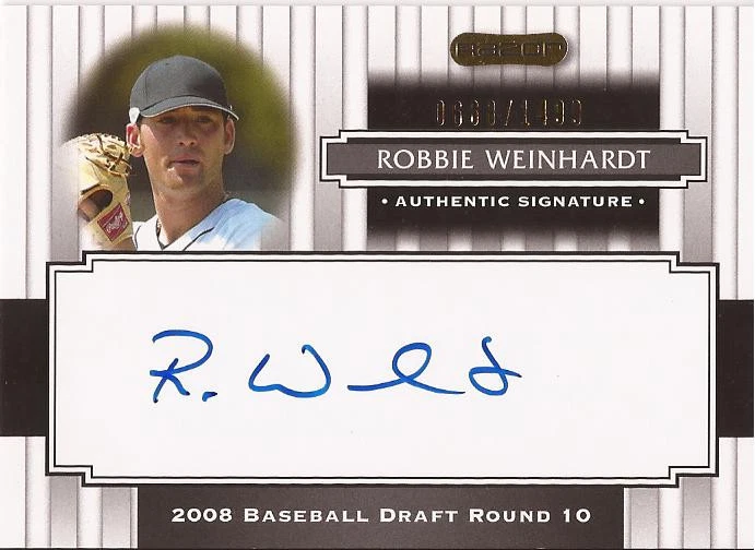 ROBBIE WEINHARDT 2008 RAZOR AUTHENTIC SIGNATURE AUTOGRAPHED SIGNED RC CARD /1499 - Image 1 of 1