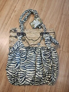 Sun N Sand Purse Bag Shoulder Zebra Print Womens - Picture 1 of 4