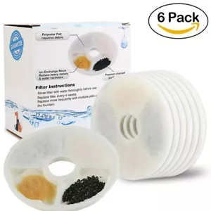 6er Catit Filter für Haustier Katzen Wasserspender Trinkbrunnen Ersatzfilter - Bild 1 von 7