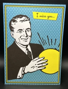 Humor Miss You Grußkarte mit Umschlag - Bild 1 von 3