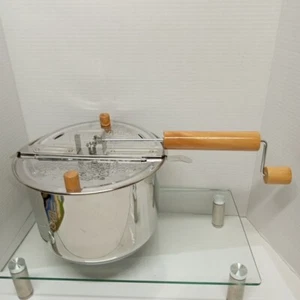 The Genuine Whirley-Pop Popcorn Maker Popper With Stainless Steel Hand Crank - Picture 1 of 9