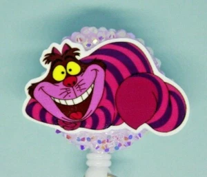 Cheshire Cat Alice Wonderland Disney Badge Reel ID Holder Nurse Teacher Student - Picture 1 of 2