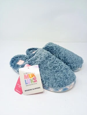 NUEVAS Zapatillas MukLuks Imitación Piel de Oveja Azul Rosa Medianas W's 7-8 Foto 1 de 4