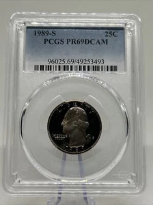 1989 S 25C Washington Quarter Proof PCGS PR69DCAM🇺🇸✨💯 - Picture 1 of 5