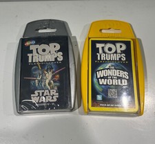 TOP TRUMPS  STAR WARS  EPISODES  IV-VI   Sealed  PLUS WONDERS OF THE WORLD OPEN