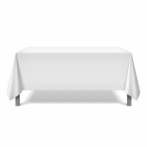 6 Stück Polyester Wiederverwendbare Tischdecken - 62 x 62 - Weiß oder Schwarz - Bild 1 von 18
