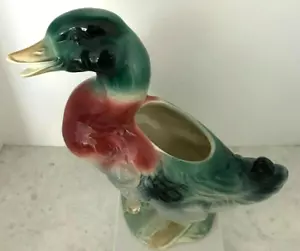 Vintage Royal Copley Mallard Duck Art Pottery Planter - Picture 1 of 7