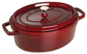 Staub Oval Cocotte 29 cm Grenadine Rot Gusseisen Dutch Oven - Bild 1 von 7
