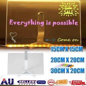 LED Note Board With Colors Acrylic Dry Erase Board With Light Light Up Set GiHG - Picture 1 of 17