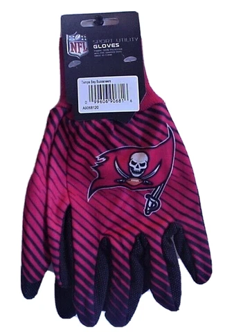 Tampa Buccaneers Sport Utility Gloves 2-Tone Sublimated Team Logo Official NFL Cover