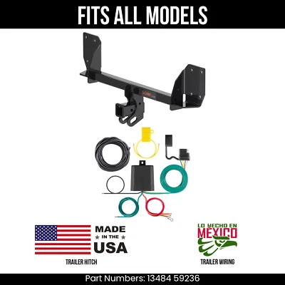 适用于 18-24 沃尔沃 XC60 拖车挂接 + 4 路线束套件 适合所有型号 Curt — 第 1/4 张图片